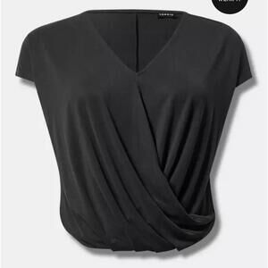 Black Wrap Blouse